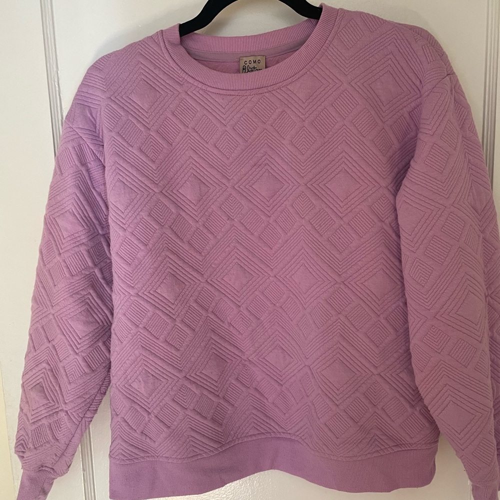 Como Vintage Women's Textured Lavender Sweater